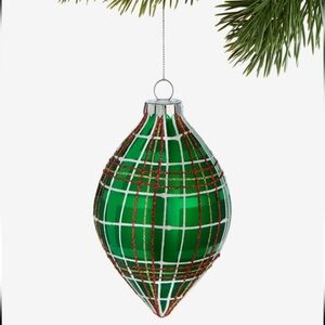 HOLIDAY LANE 5 Christmas Cheer Plaid Drop Ornament, Macy's Exclusive
